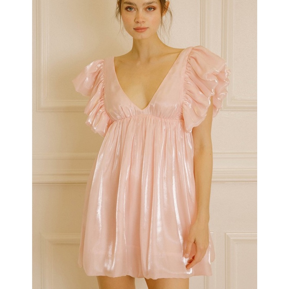 Pink shimmery boutique dress